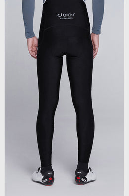 Brushed-Fleece Water-Repellent Men's Cycling Bib Tights — 4 Options