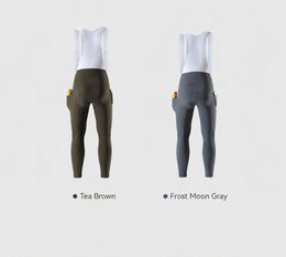 Brushed-Fleece Water-Repellent Men's Cycling Bib Tights — 4 Options
