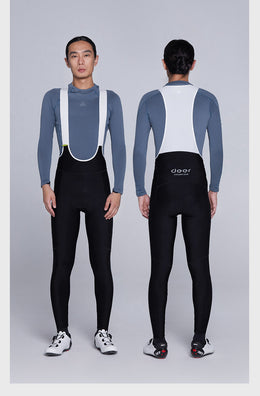 Brushed-Fleece Water-Repellent Men's Cycling Bib Tights — 4 Options