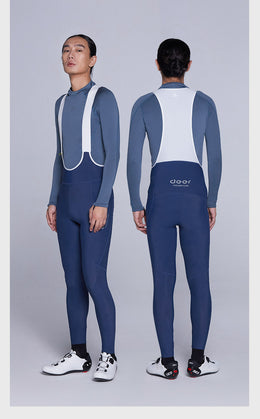 Brushed-Fleece Water-Repellent Men's Cycling Bib Tights — 4 Options