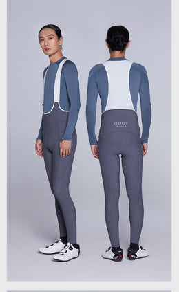 Brushed-Fleece Water-Repellent Men's Cycling Bib Tights — 4 Options