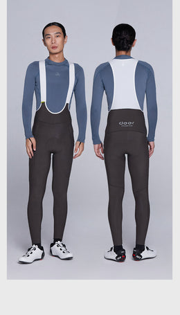 Brushed-Fleece Water-Repellent Men's Cycling Bib Tights — 4 Options