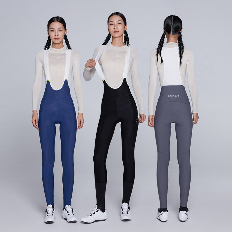 Brushed-Fleece Water-Repellent Women's Cycling Bib Tights — 5 Options