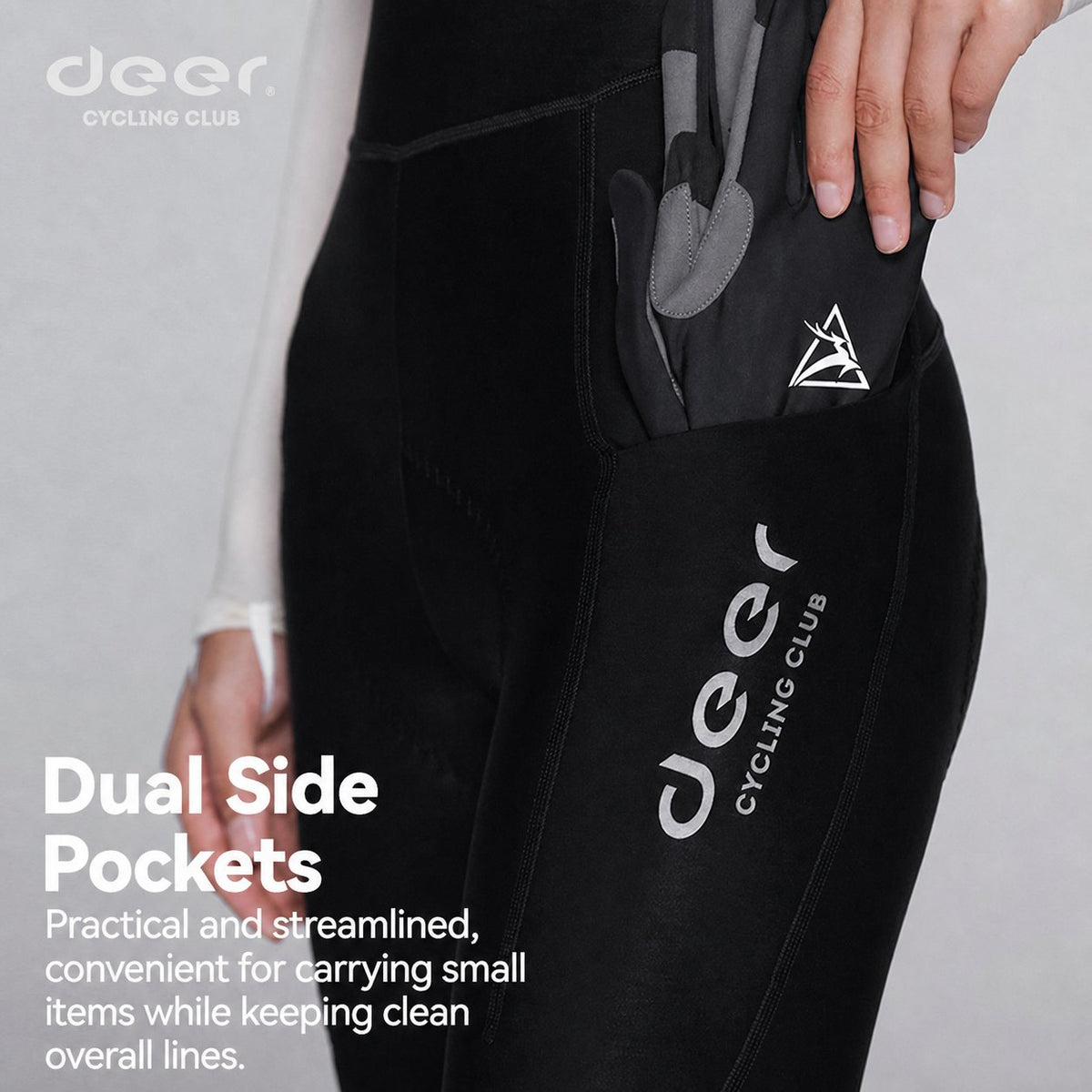 Brushed-Fleece Water-Repellent Women's Cycling Bib Tights — 5 Options