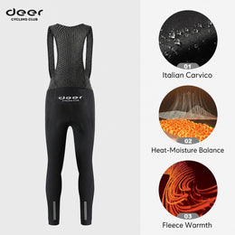 Brushed-Fleece Water-Repellent Women's Cycling Bib Tights — 5 Options