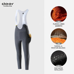 Brushed-Fleece Water-Repellent Women's Cycling Bib Tights — 5 Options