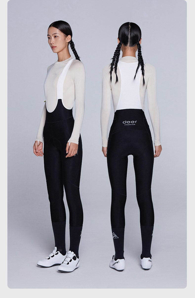 Brushed-Fleece Water-Repellent Women's Cycling Bib Tights — 5 Options