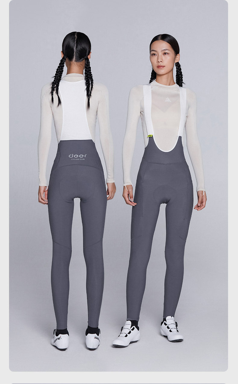 Brushed-Fleece Water-Repellent Women's Cycling Bib Tights — 5 Options