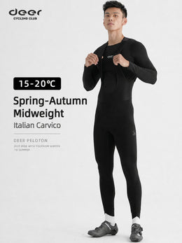 Men's Dual-Density Chamois Spring/Fall Cycling Bib Tights — thumbnail 1 of 33
