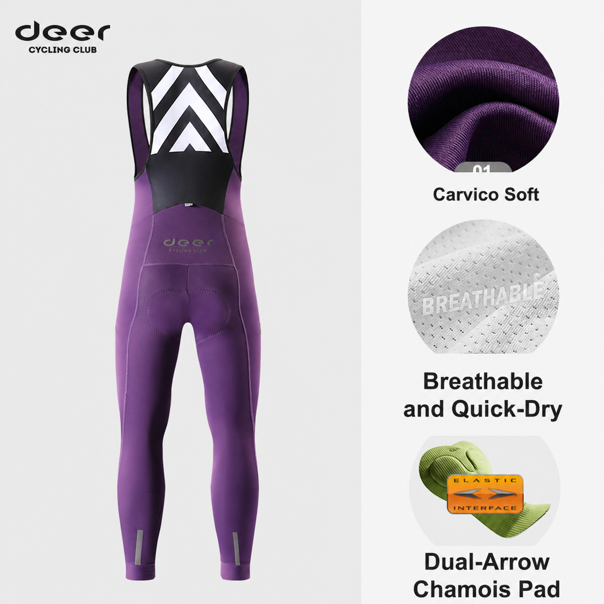 Men's Dual-Density Chamois Spring/Fall Cycling Bib Tights — product story image 10 of 33
