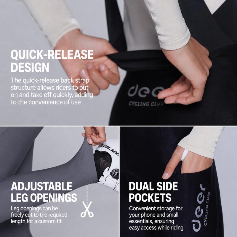 Women's Quick-Release Fleece-Lined Fall/Winter Cycling Bib Tights — product story image 04 of 26