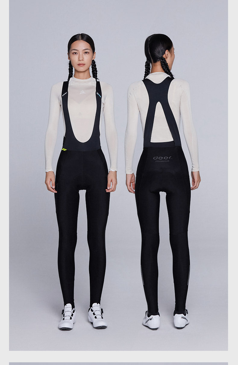 Women's Quick-Release Fleece-Lined Fall/Winter Cycling Bib Tights — product story image 25 of 26