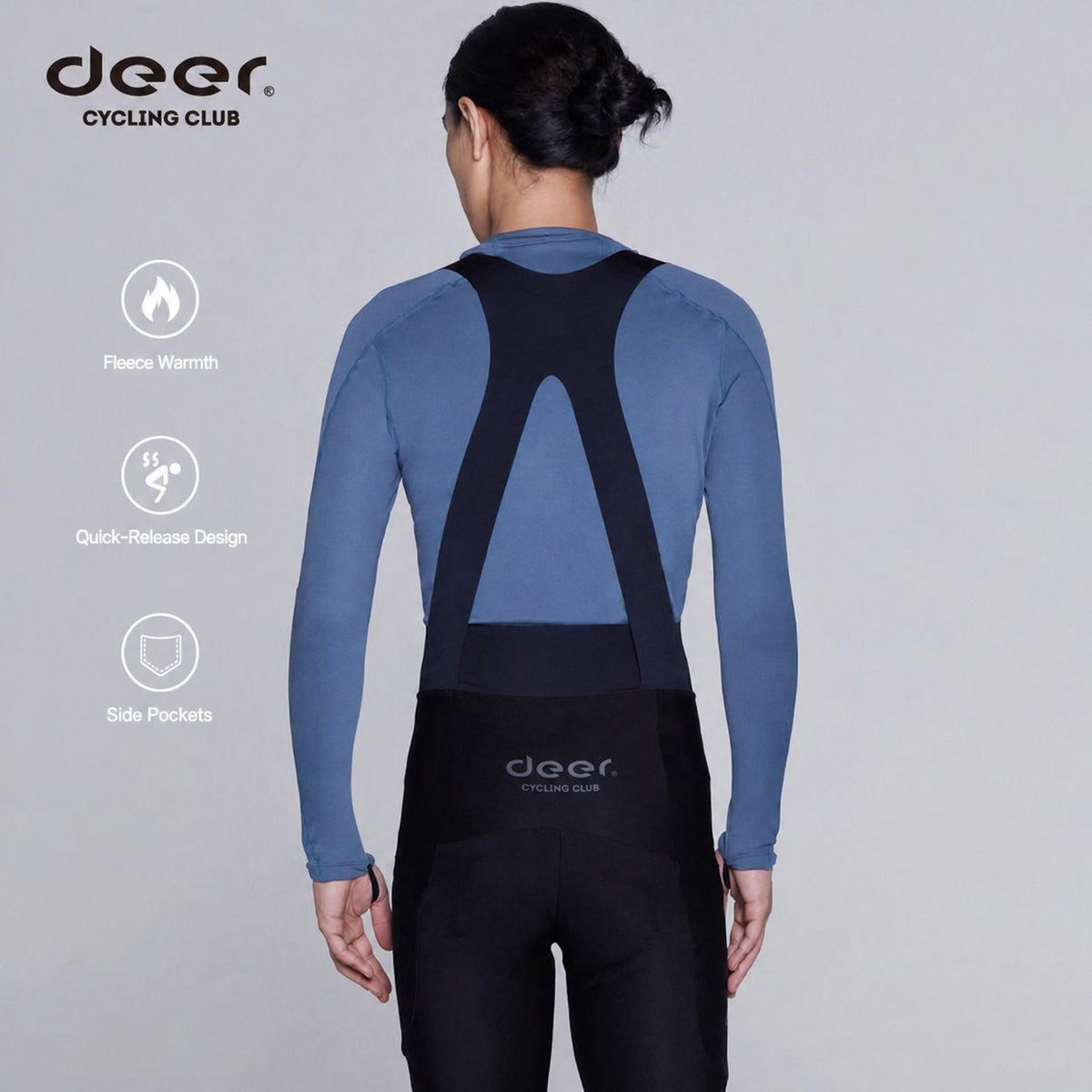 Men's Quick-Release Fleece-Lined Cold-Weather Cycling Bib Tights — product story image 01 of 29