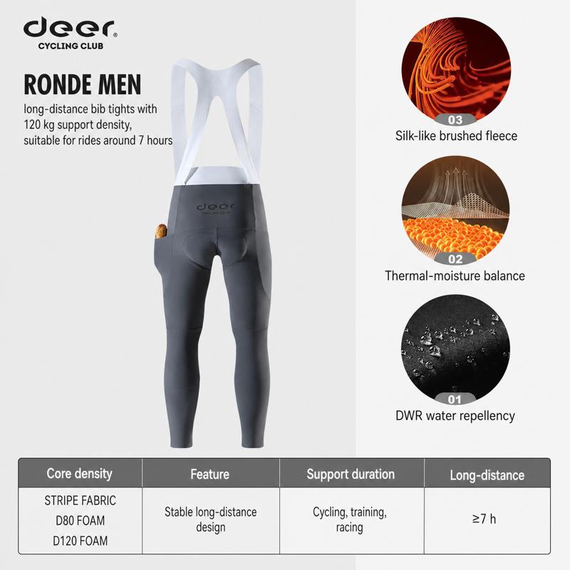 Men's Quick-Release Fleece-Lined Cold-Weather Cycling Bib Tights — product story image 07 of 29