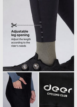 Men's Quick-Release Fleece-Lined Cold-Weather Cycling Bib Tights — thumbnail 26 of 29