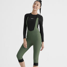 Women's Wind-Resistant Brushed Three-Quarter Cycling Bib Tights — thumbnail 2 of 43