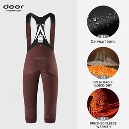 Women's Wind-Resistant Brushed Three-Quarter Cycling Bib Tights — thumbnail 6 of 43