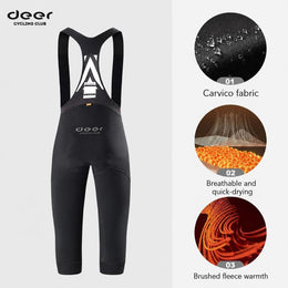 Women's Wind-Resistant Brushed Three-Quarter Cycling Bib Tights — thumbnail 7 of 43