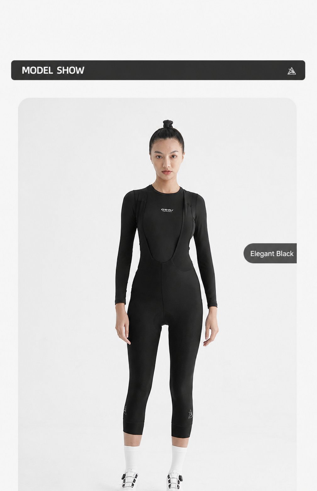 Women's Wind-Resistant Brushed Three-Quarter Cycling Bib Tights — product story image 28 of 43