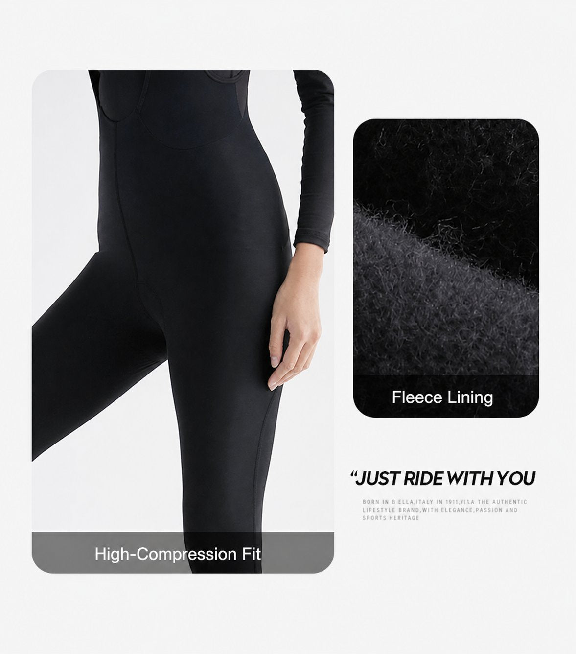 Women's Wind-Resistant Brushed Three-Quarter Cycling Bib Tights — product story image 30 of 43