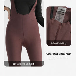 Women's Wind-Resistant Brushed Three-Quarter Cycling Bib Tights — thumbnail 39 of 43