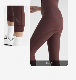 Women's Wind-Resistant Brushed Three-Quarter Cycling Bib Tights — thumbnail 41 of 43