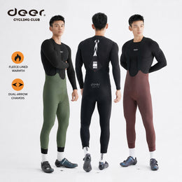Men's Wind-Resistant Brushed Three-Quarter Cycling Bib Tights — thumbnail 1 of 40