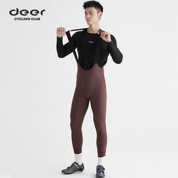 Men's Wind-Resistant Brushed Three-Quarter Cycling Bib Tights — thumbnail 3 of 40