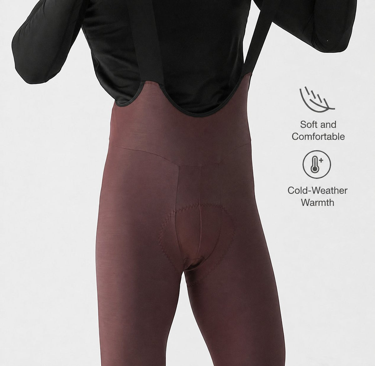 Men's Wind-Resistant Brushed Three-Quarter Cycling Bib Tights — product story image 14 of 40