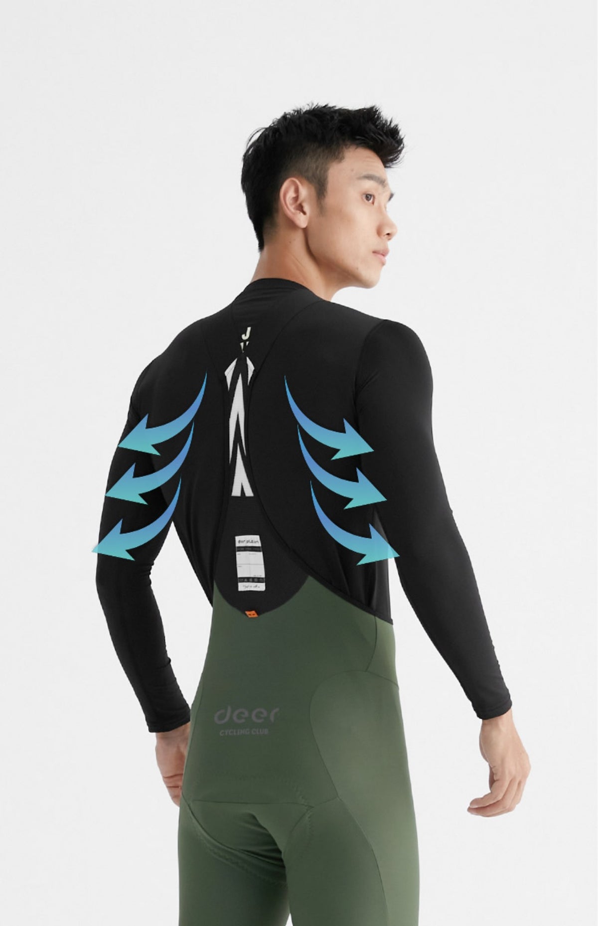 Men's Wind-Resistant Brushed Three-Quarter Cycling Bib Tights — product story image 19 of 40