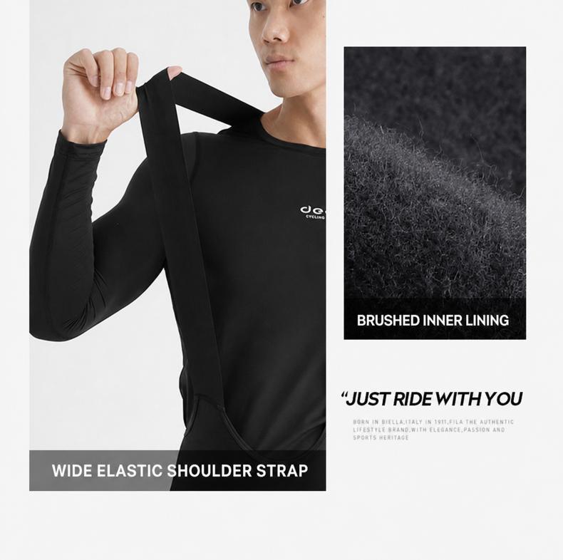 Men's Wind-Resistant Brushed Three-Quarter Cycling Bib Tights — product story image 28 of 40