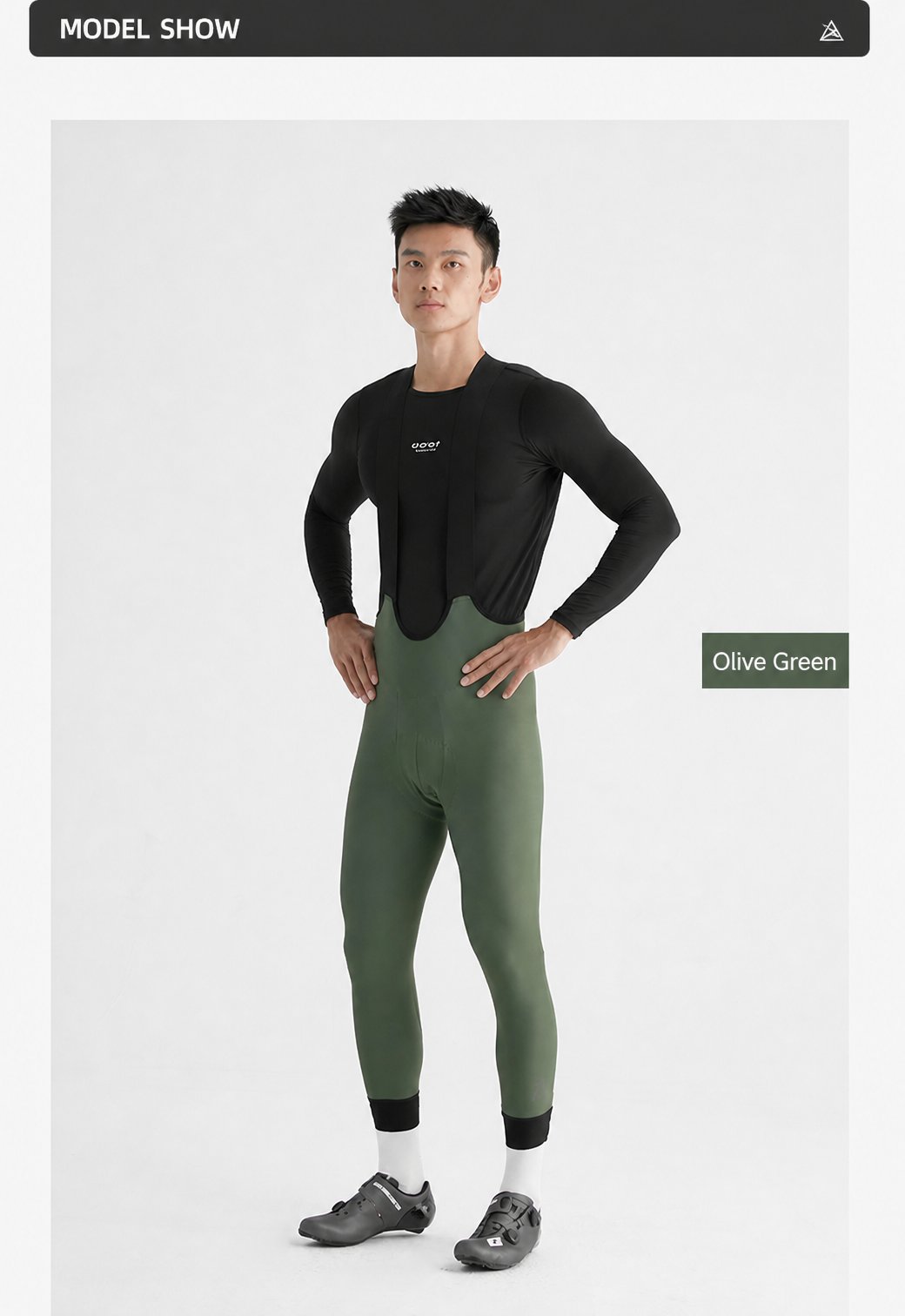 Men's Wind-Resistant Brushed Three-Quarter Cycling Bib Tights — product story image 31 of 40