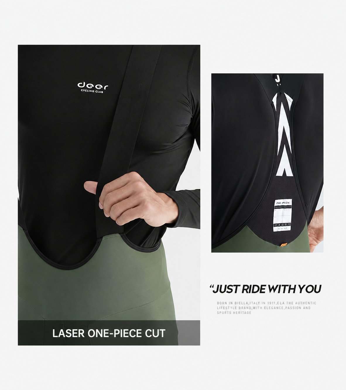 Men's Wind-Resistant Brushed Three-Quarter Cycling Bib Tights — product story image 32 of 40