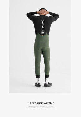 Men's Wind-Resistant Brushed Three-Quarter Cycling Bib Tights — thumbnail 33 of 40