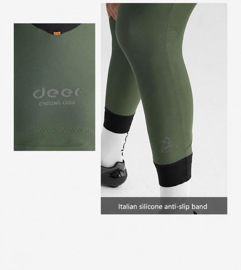 Men's Wind-Resistant Brushed Three-Quarter Cycling Bib Tights — product story image 34 of 40