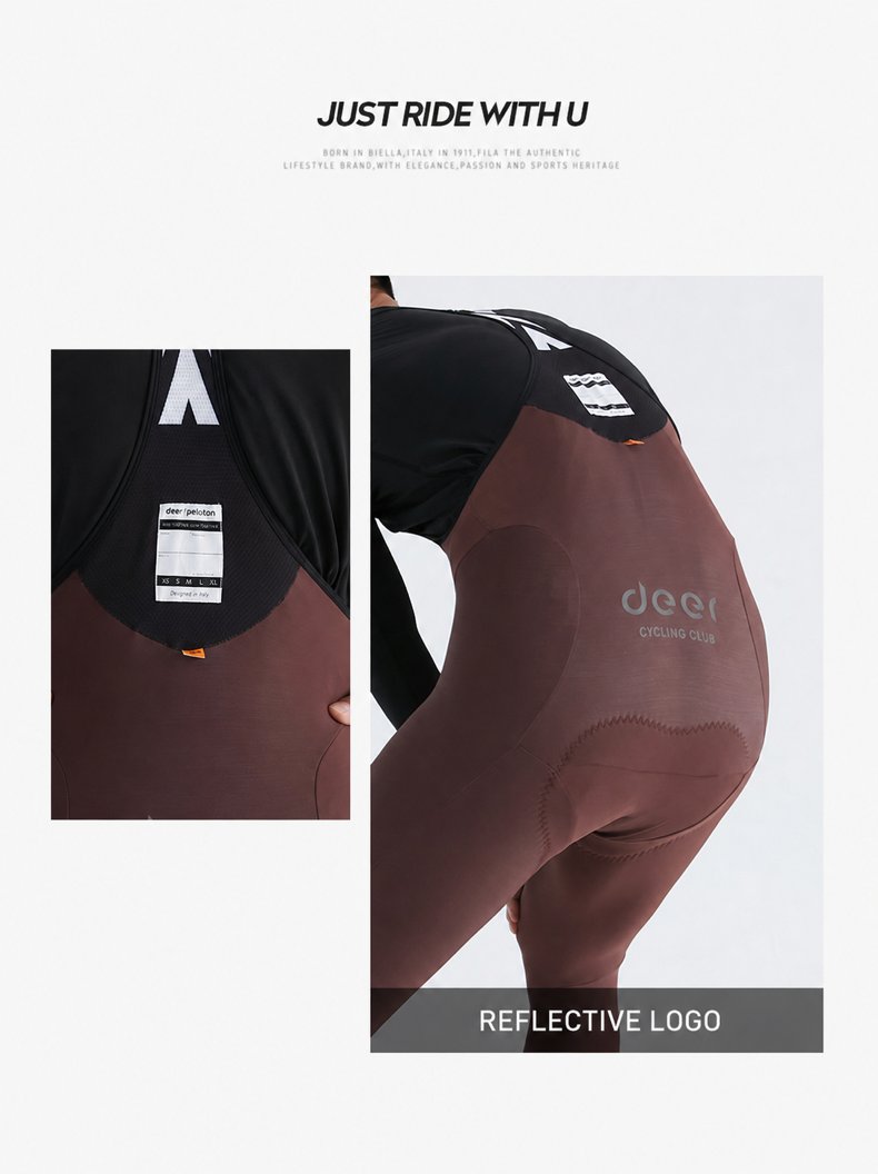 Men's Wind-Resistant Brushed Three-Quarter Cycling Bib Tights — product story image 38 of 40