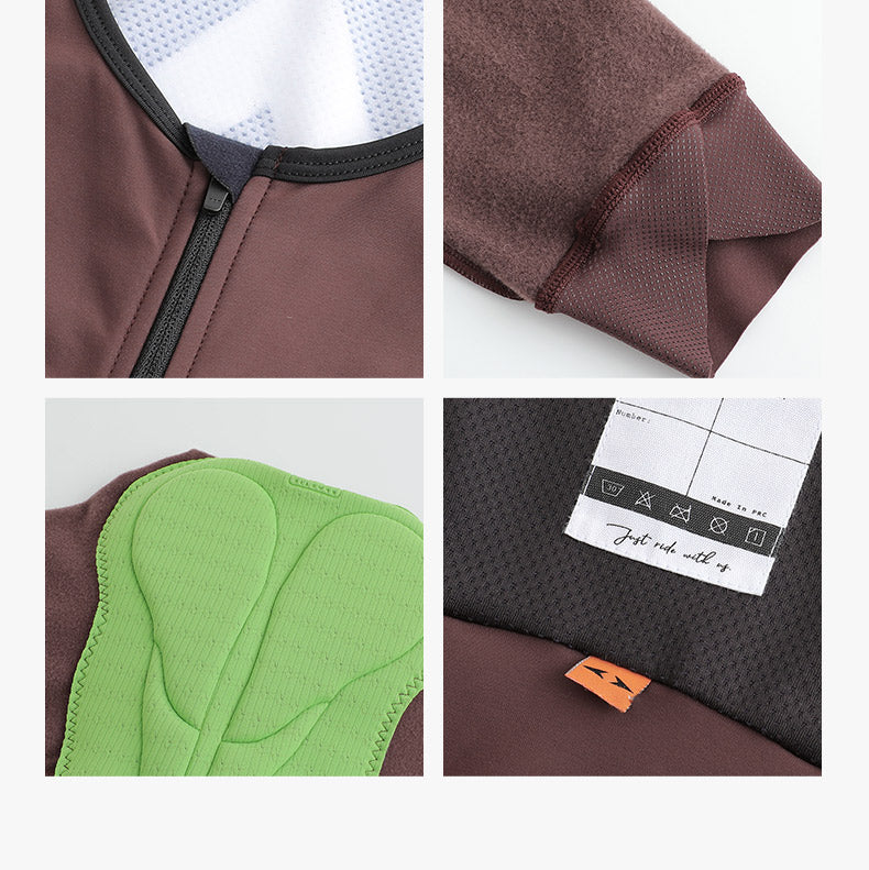 Men's Wind-Resistant Brushed Three-Quarter Cycling Bib Tights — product story image 40 of 40