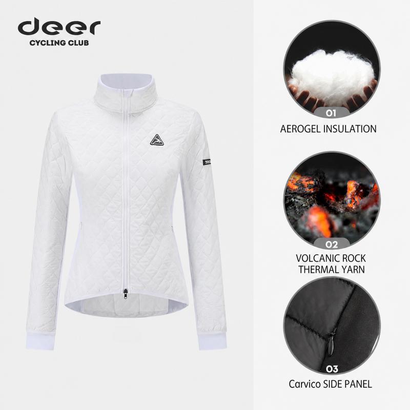 Women's Aerogel-Insulated Fleece-Collar Road Cycling Jacket — product story image 01 of 26
