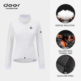 Women's Aerogel-Insulated Fleece-Collar Road Cycling Jacket — thumbnail 1 of 26