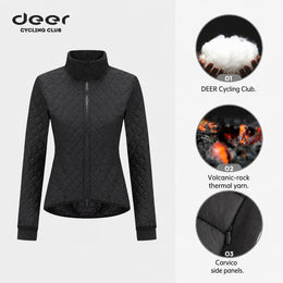 Women's Aerogel-Insulated Fleece-Collar Road Cycling Jacket — thumbnail 2 of 26