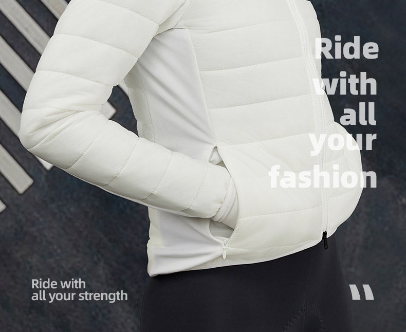 Women's Aerogel-Insulated Fleece-Collar Road Cycling Jacket — product story image 07 of 26