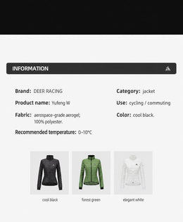 Women's Aerogel-Insulated Fleece-Collar Road Cycling Jacket — thumbnail 16 of 26