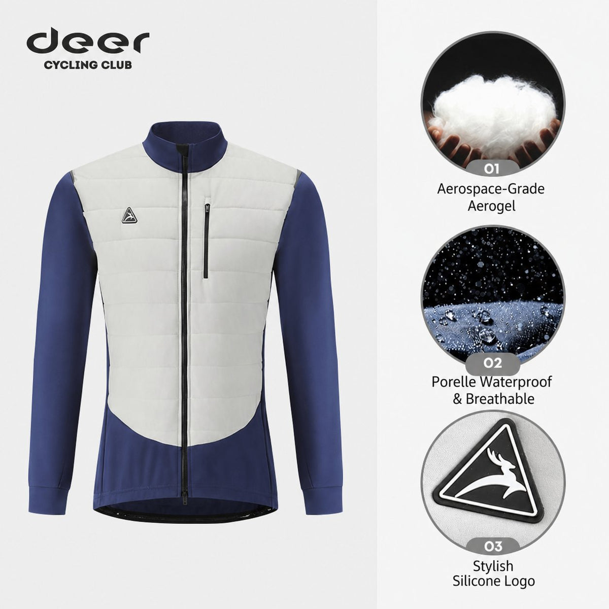 Wind-Resistant Water-Repellent Unisex Road Cycling Jacket — product story image 09 of 36
