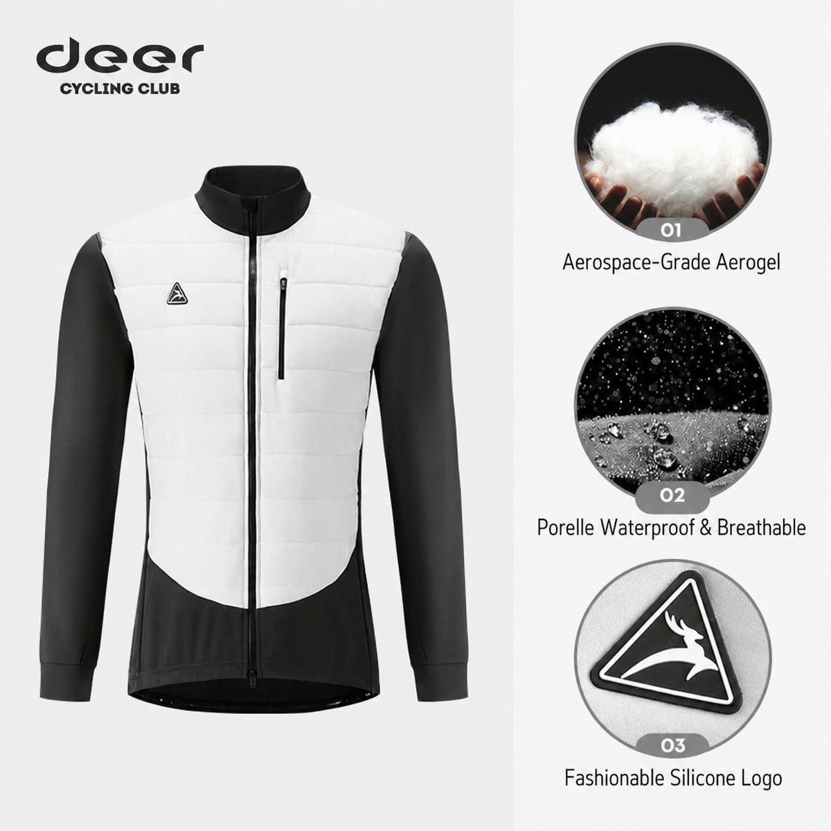 Wind-Resistant Water-Repellent Unisex Road Cycling Jacket — product story image 10 of 36
