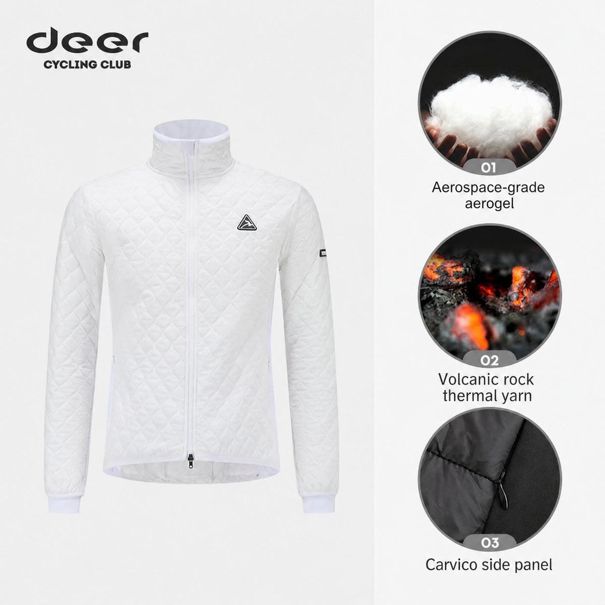 Men's Quilted Aerogel-Insulated Road Cycling Jacket — product story image 03 of 28
