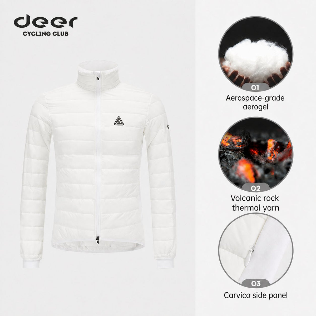 Men's Quilted Aerogel-Insulated Road Cycling Jacket — product story image 06 of 28