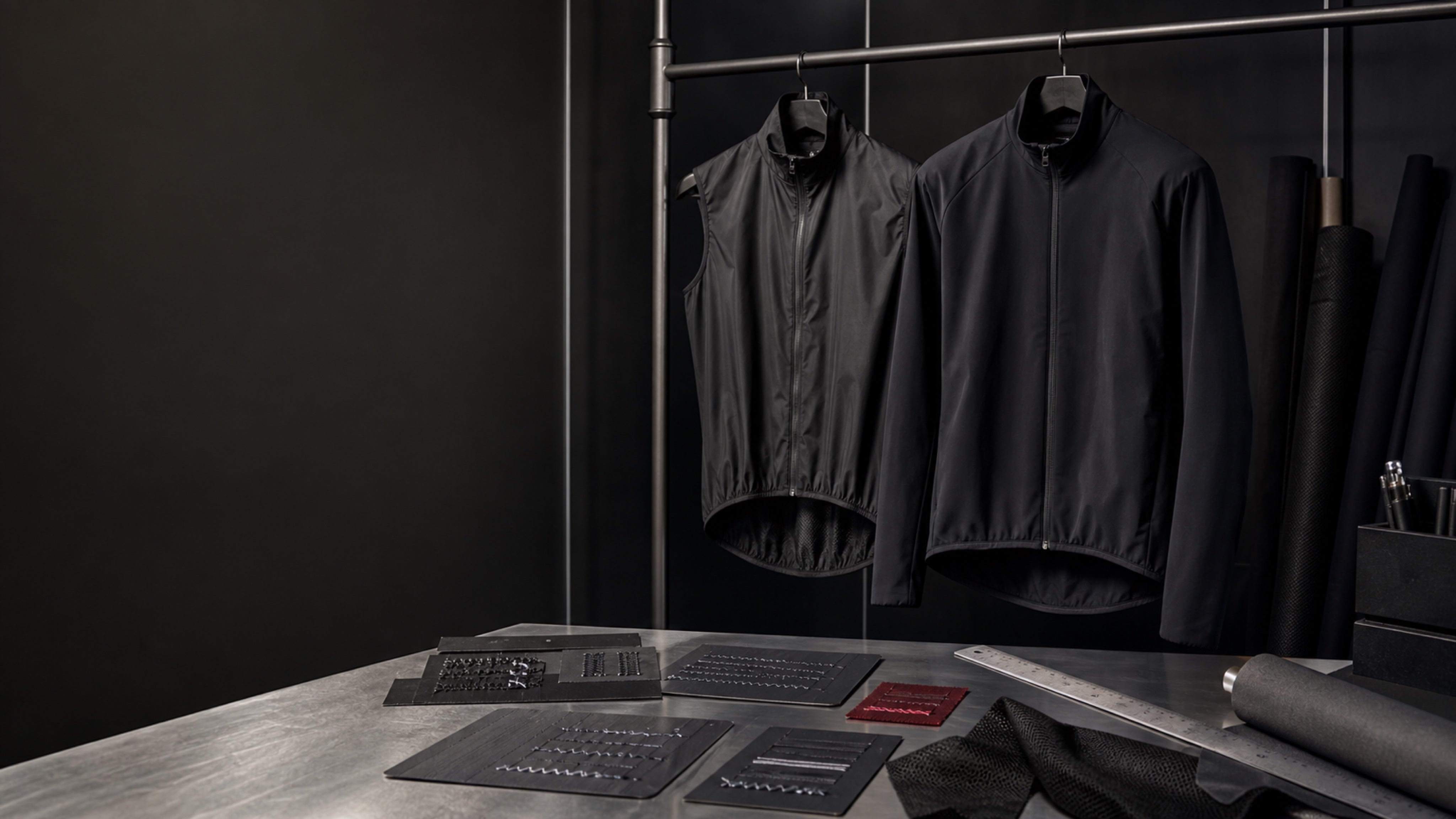 DEER RACING outerwear layer shown as a product-system review visual