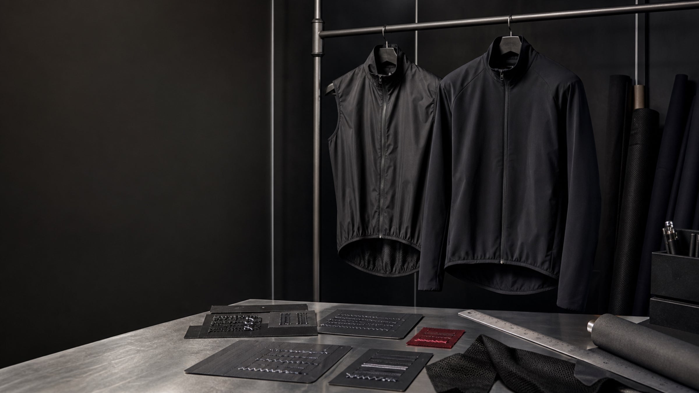 Illustrative DEER CRUISE outerwear product-system visual